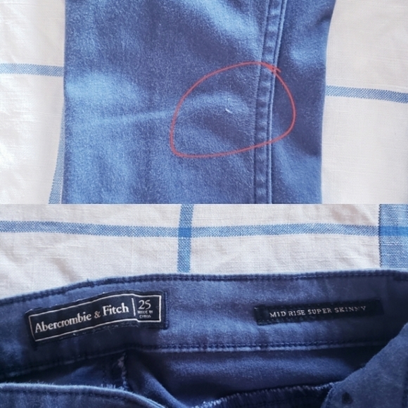 🪴BOGO FREE🪴 NWOT Abercrombie Skinny Sateen Pant Size 25 - Picture 4 of 4